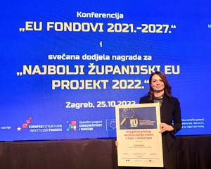 Dodijeljena 1. nagrada Gradu Zagrebu na svečanoj dodjeli nagrada za „Najbolji županijski EU projekt 2022.“